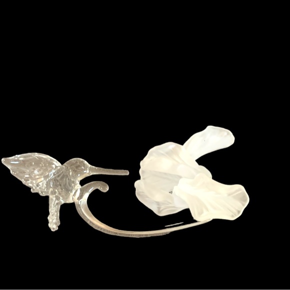 Glass Art Hummingbird and Flower - Picture 7 of 9